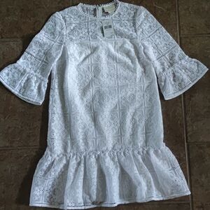 Kate Spade White Lace Shift Dress Size 0